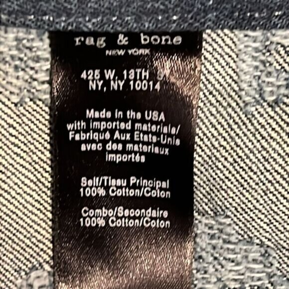 Rag & Bone Marina Textured Blue Indigo Wrap Denim Mini Skirt Size 6 - Picture 13 of 13